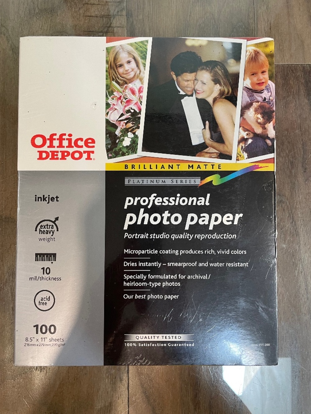 New Pack of 100 Sheets of Acid-Free, Matte Photo Paper